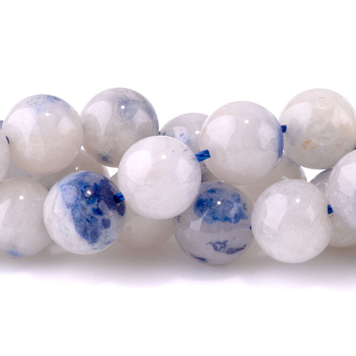 Dumortierite with Quartz 8mm Round - 15-16 Inch