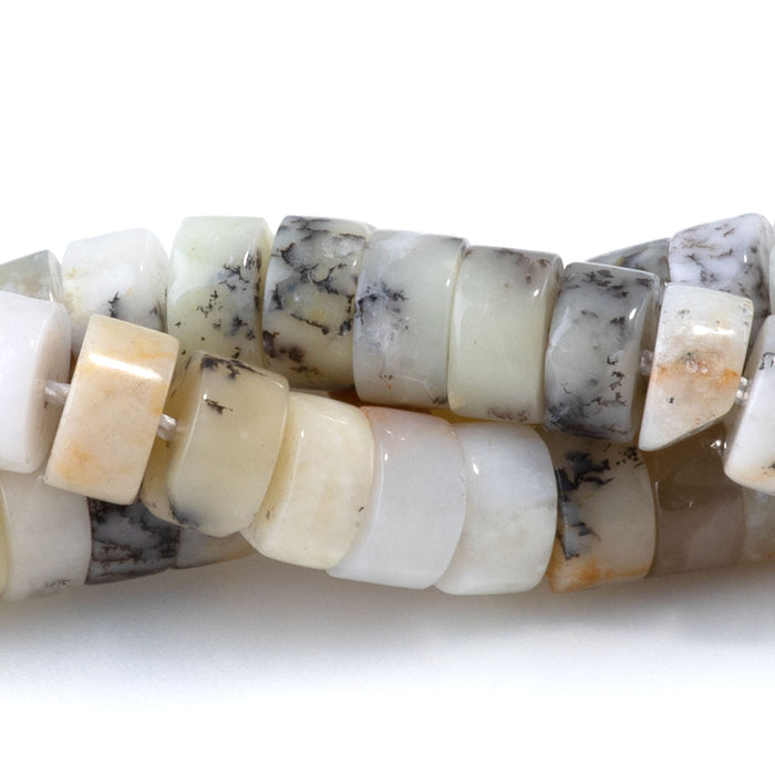 Dendritic Opal 3x6mm Heishi - 15-16 Inch