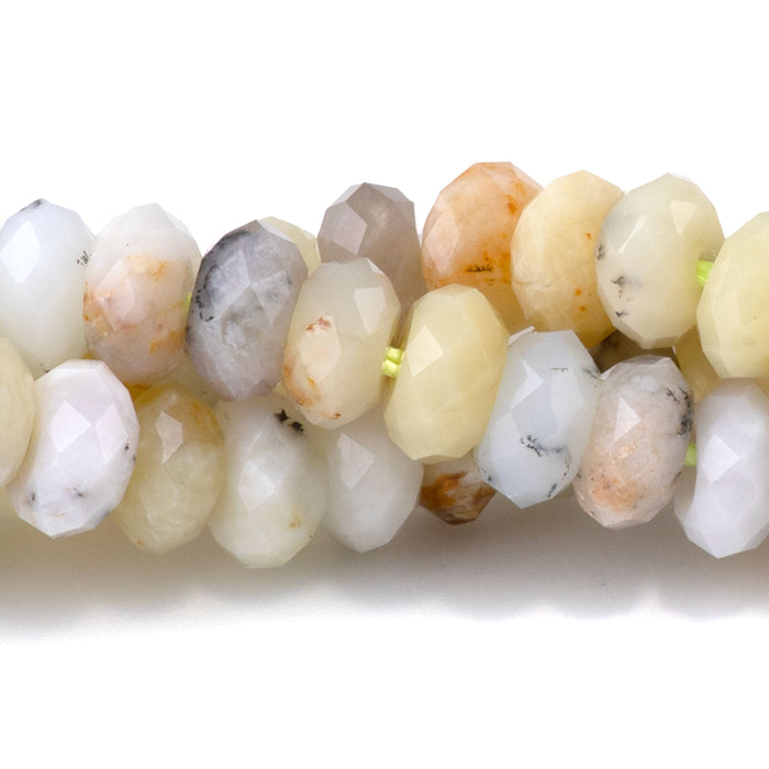 Dendritic Opal 3x6mm Faceted Rondelle - 15-16 Inch