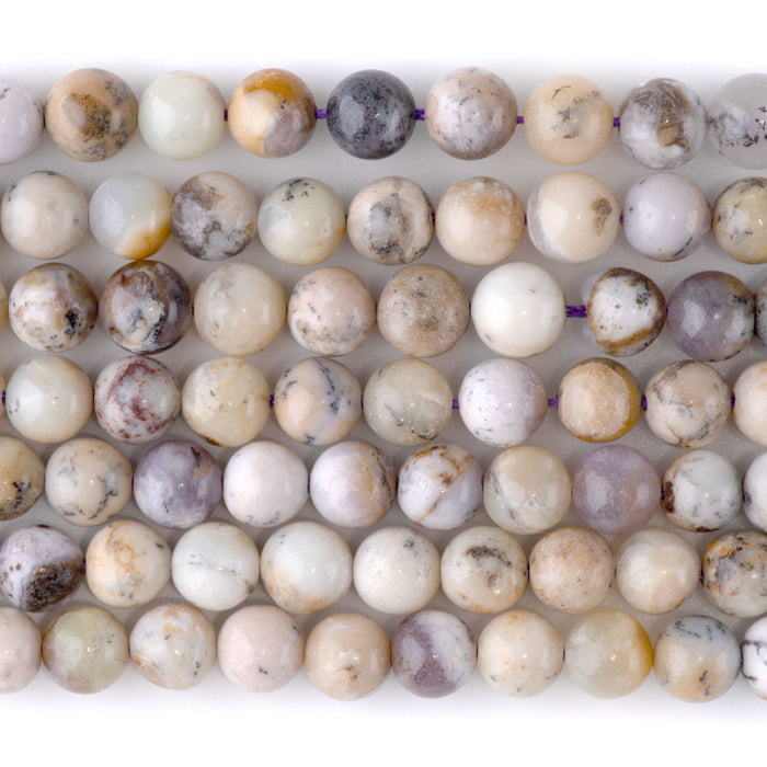 Purple Dendritic Opal 8mm Round - 15-16 Inch