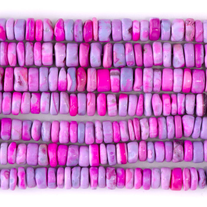 Opal (Dyed) 8-9mm Mixed Pink Irregular Heishi - 15-16 Inch