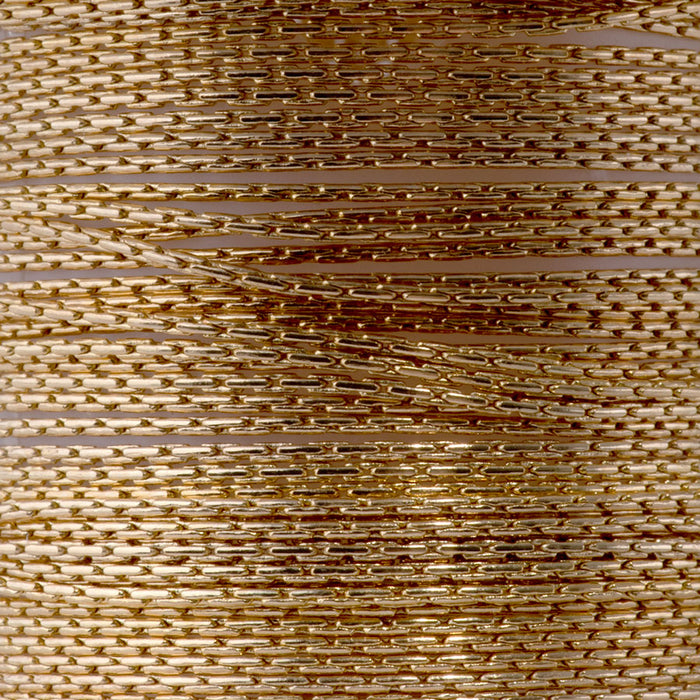 0.7mm Beading Chain in Gold Plated Brass - 15 Foot Spool