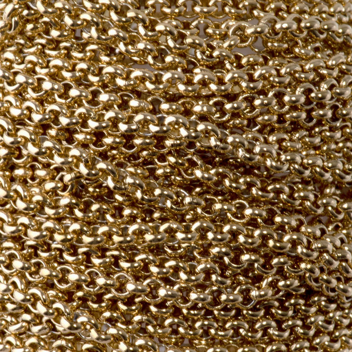 2.5mm Rolo Gold Plated Stainless Steel Chain - 5 Meter Spool