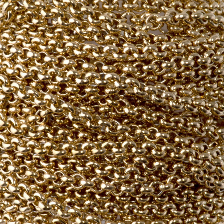 2.5mm Rolo Gold Plated Stainless Steel Chain - 5 Meter Spool — Dakota ...