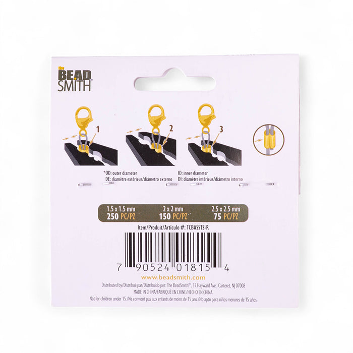 Crimp Tube Assortment Pack - 475 pcs - Silver Plated