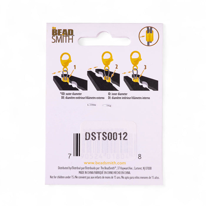 Crimp Tube 2x2mm - 100 pcs - Gold Plated