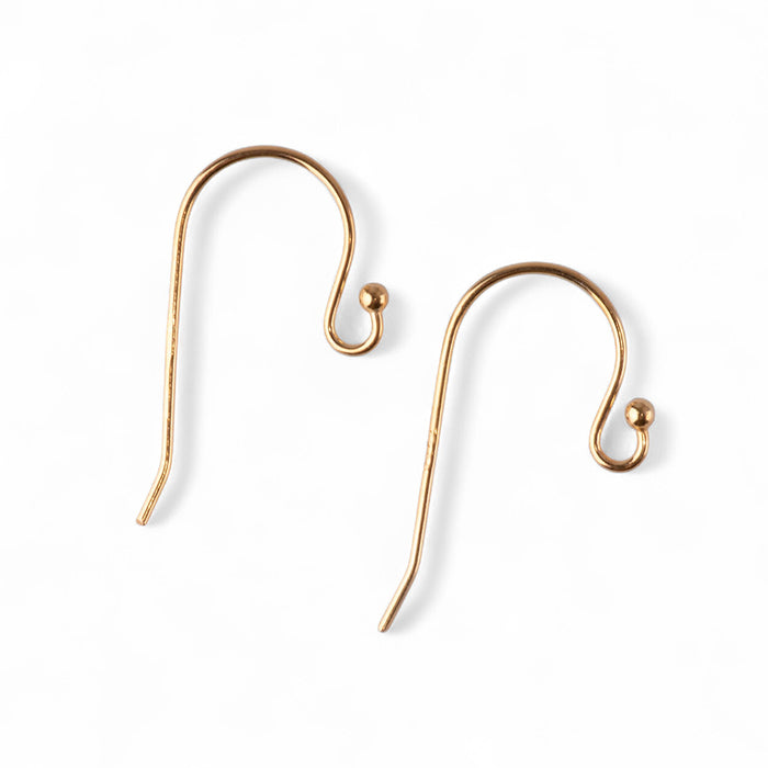 Simple Loop with Ball French Earring Wires - Gold Filled - 3 Pair