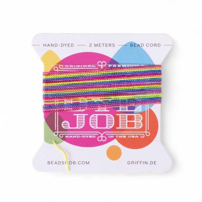 Griffin 100% Silk Cord Dakota Stones EXCLUSIVE Rainbow Bead Snob® Dye Job® 2 Meters - Size 2 (0.46mm)