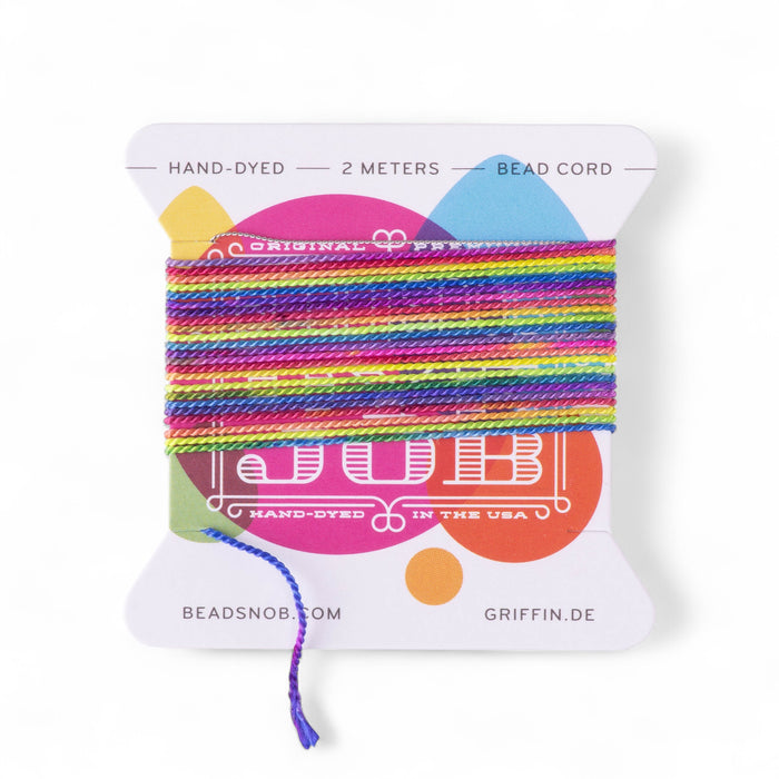 Griffin 100% Silk Cord Dakota Stones EXCLUSIVE Rainbow Bead Snob® Dye Job® 2 Meters - Size 4 (0.60mm)