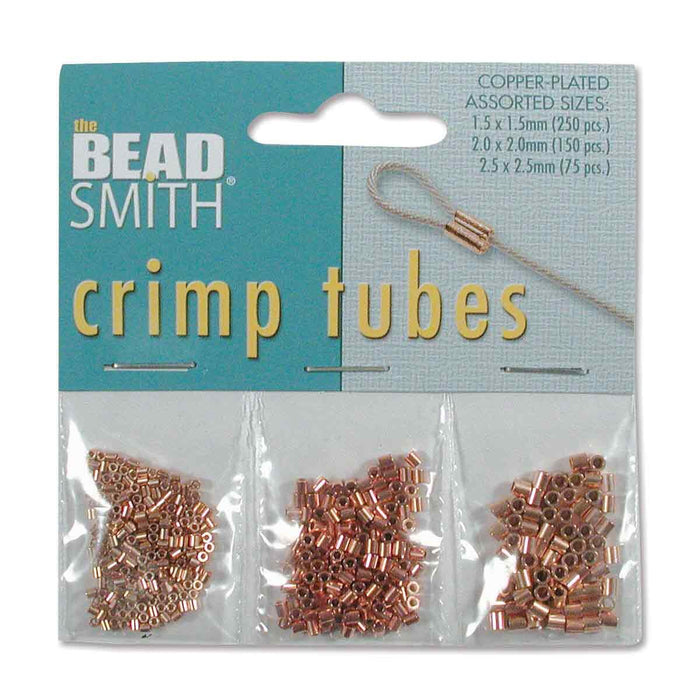 Crimp Tube Assortment Pack - 475 pcs - Copper Plated