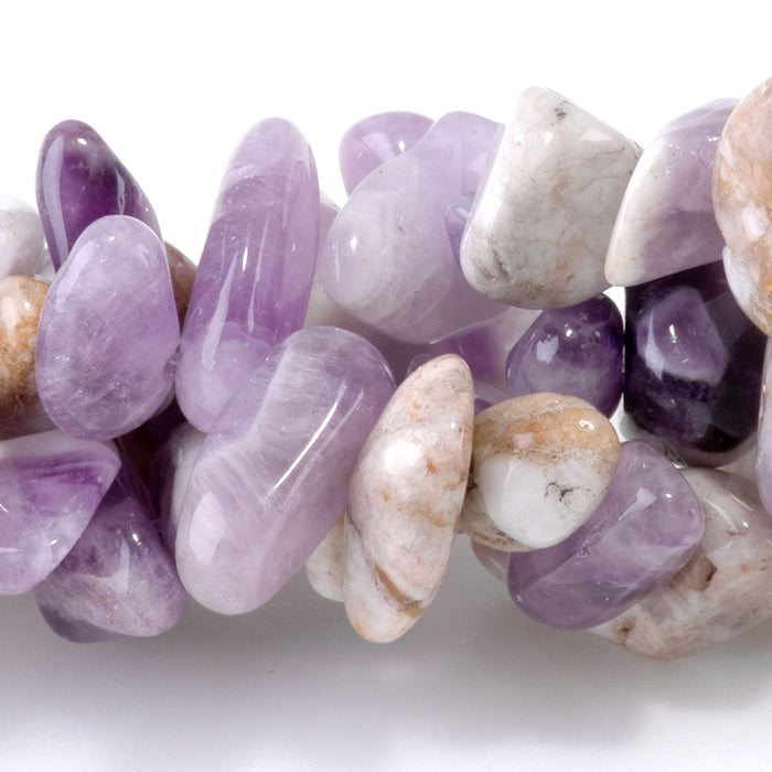 Dog Teeth Amethyst 3x7-6x12mm Chip Bead - 36 Inch