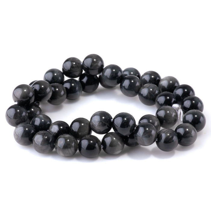 Eagle Eye Stone 10mm Round - 15-16 Inch