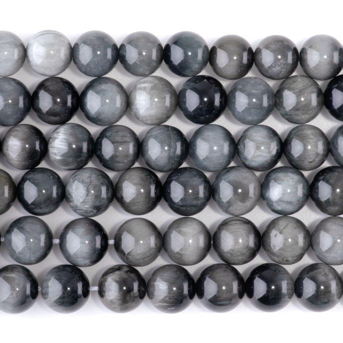 Eagle Eye Stone 10mm Round - 15-16 Inch