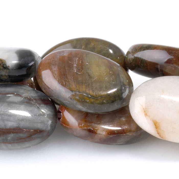 Sunset Eagle Eye 10x14mm Oval Bead - 15-16 Inch