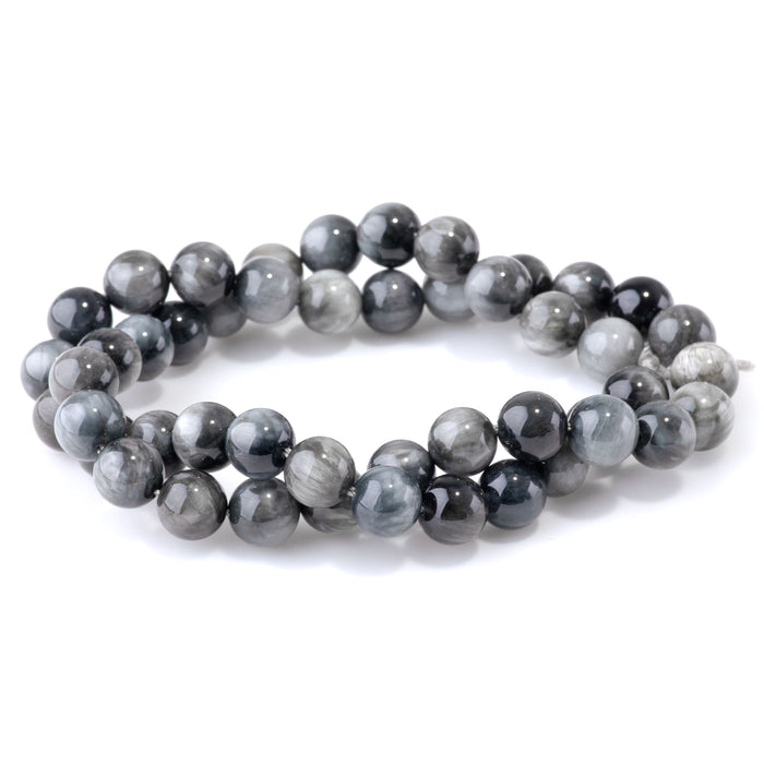 Eagle Eye Stone 8mm Round - 15-16 Inch