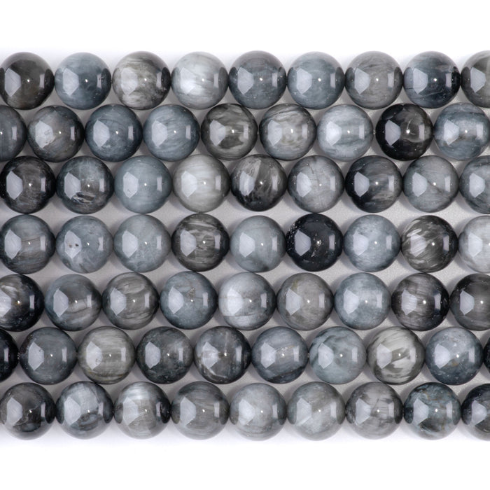 Eagle Eye Stone 8mm Round - 15-16 Inch