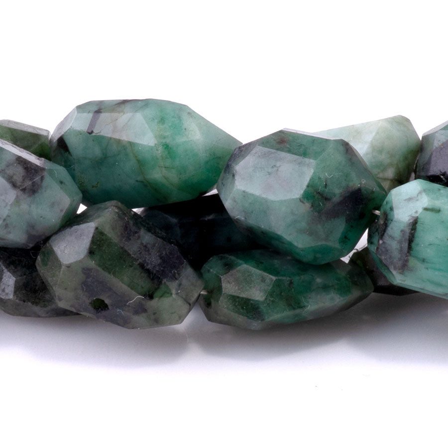Emerald 11x20mm Nugget Faceted - 8 Inch