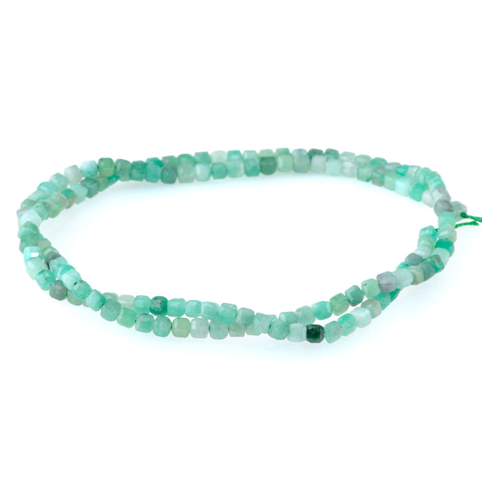 Emerald 3mm Table Cut Cube AA Grade - 15-16 Inch