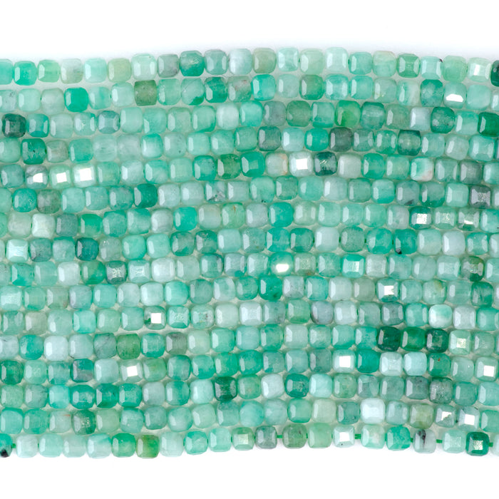 Emerald 3mm Table Cut Cube AA Grade - 15-16 Inch