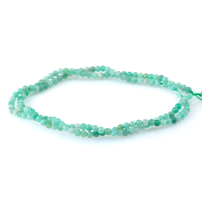 Emerald 3mm Round AAA Grade - 15-16 Inch