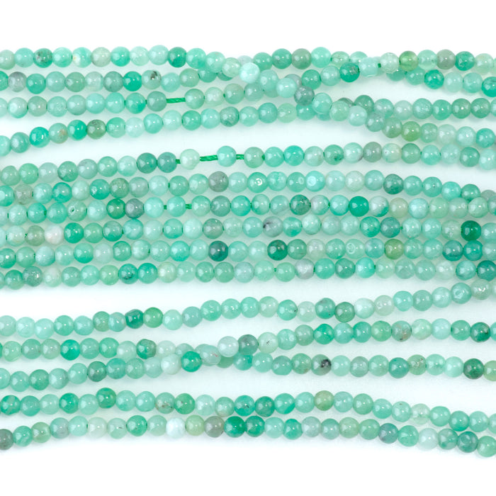 Emerald 3mm Round AAA Grade - 15-16 Inch