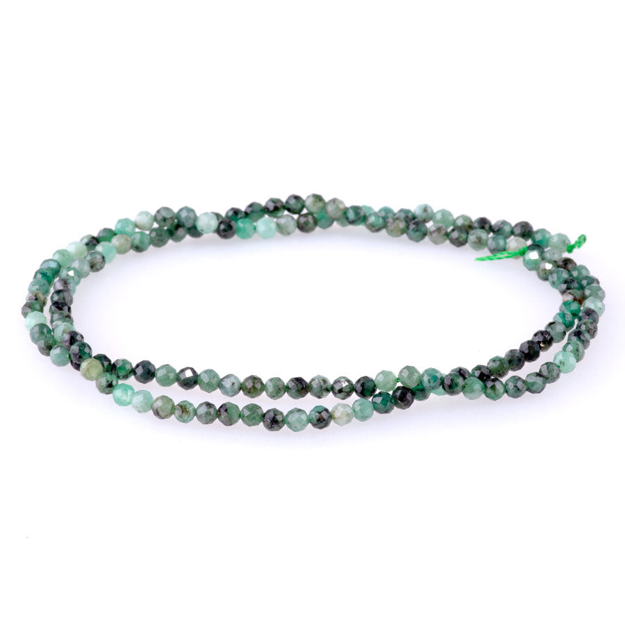 Emerald 3mm Faceted Round A Grade - 15-16 Inch