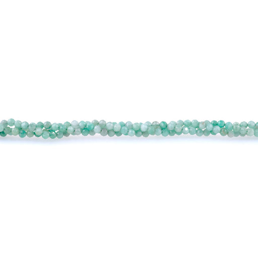 This is a Dakota Stones 3mm Emerald Gemstone strand with AAA grade faceted round beads in 15-16 inch strand.