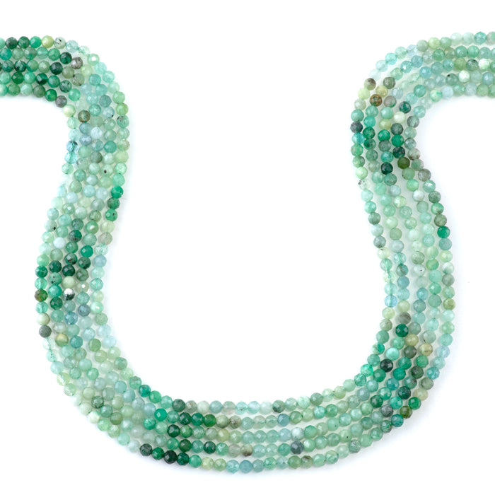Emerald 3mm Banded Faceted Round - 15-16 Inch