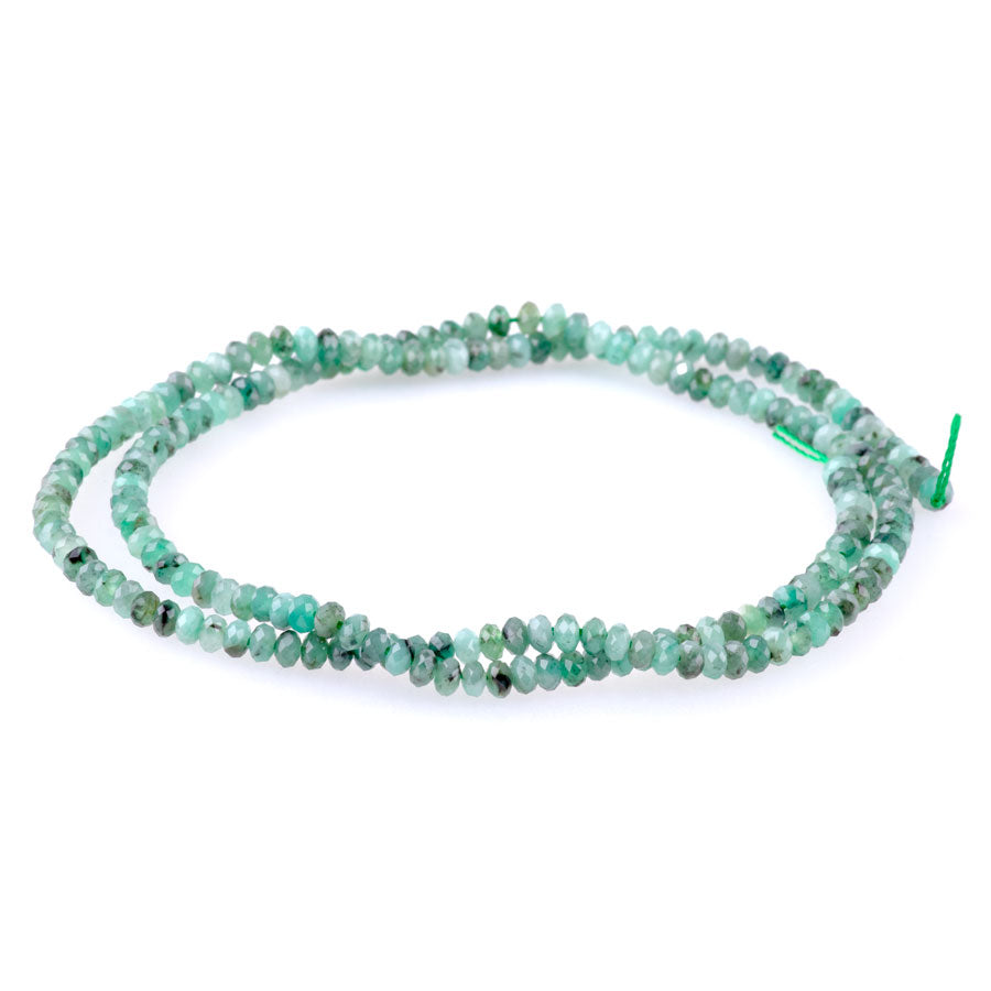 Emerald 3mm Faceted Rondelle AAA Grade - 15-16 Inch