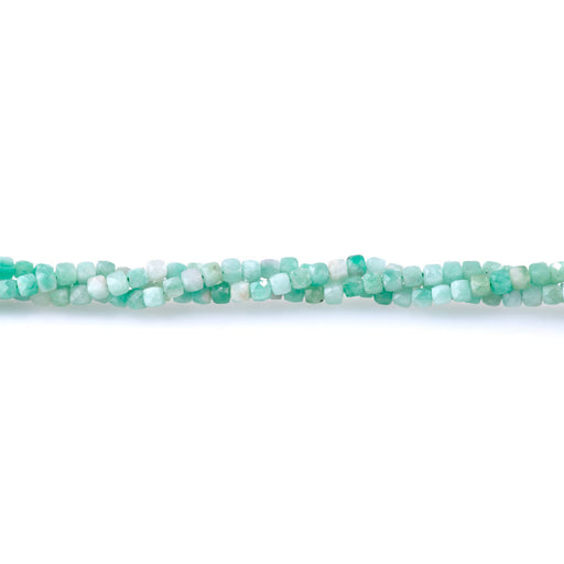 This is a Dakota Stones 4mm Emerald Gemstone strand with AAA grade faceted cube beads in 15-16 inch strand.