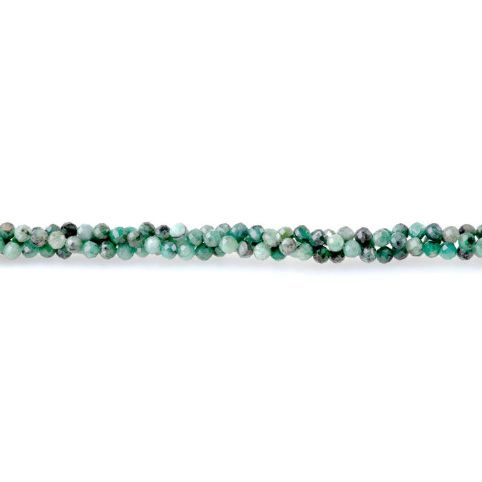 Emerald 4mm Round Faceted - 15-16 Inch