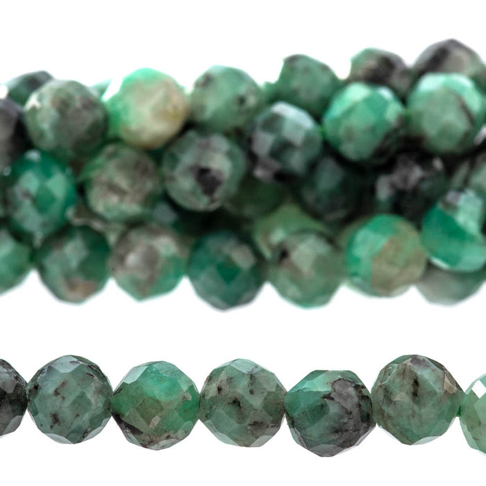 Emerald 4mm Round Faceted AA Grade - 15-16 Inch