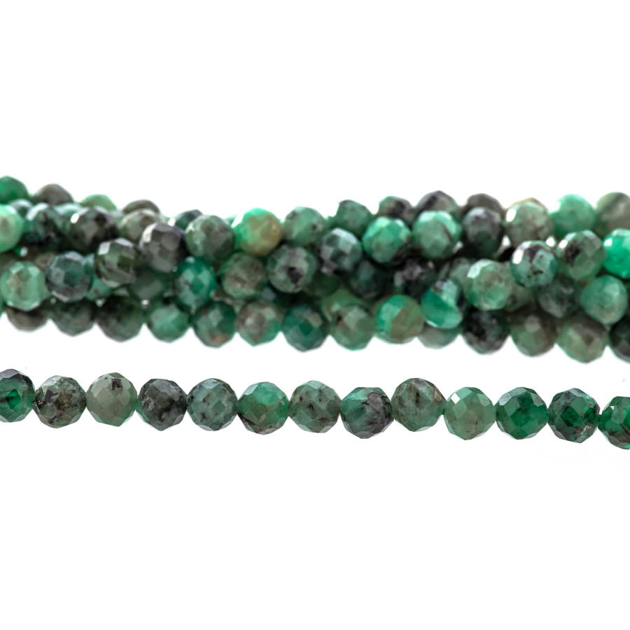 Emerald 4mm Round Faceted AA Grade - 15-16 Inch