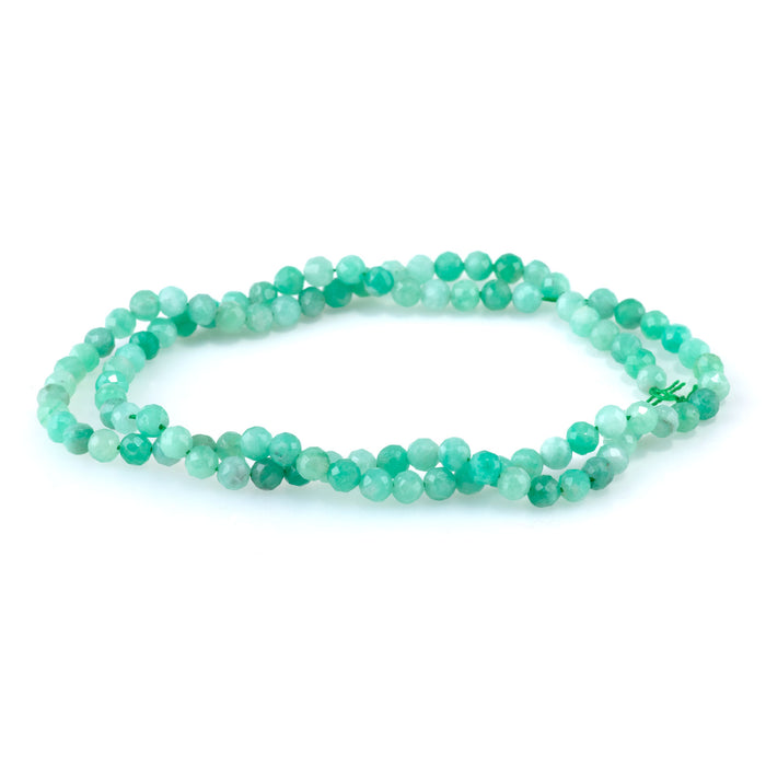 Emerald 4mm Faceted Round AAA Grade - 15-16 Inch