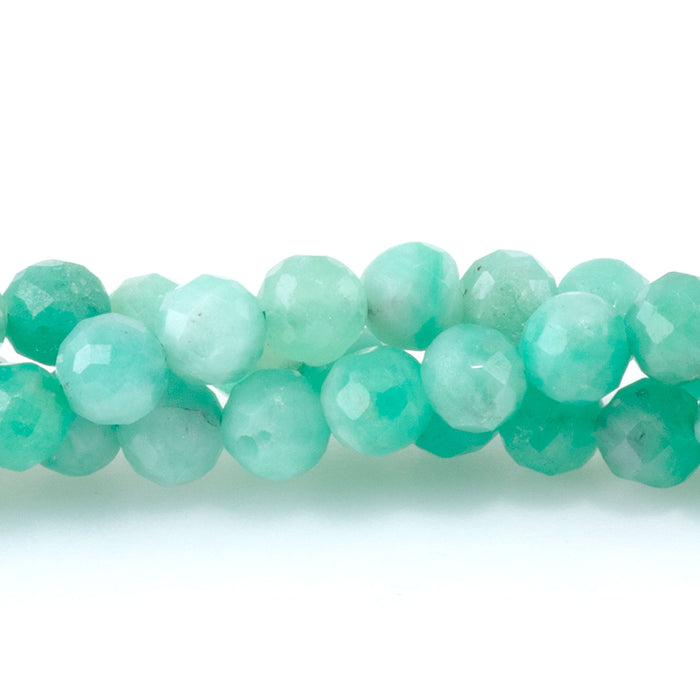 Emerald 4mm Faceted Round AAA Grade - 15-16 Inch