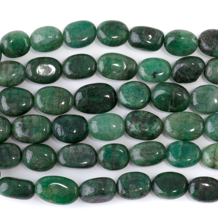 Emerald 5x10-8x14mm Irregular Nugget - 8 Inch