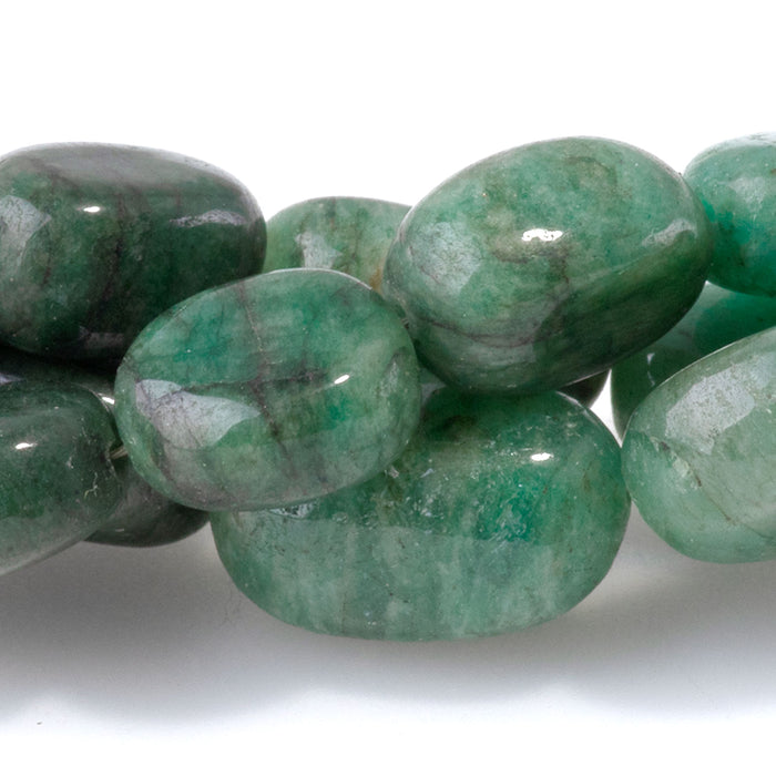 Emerald 5x10-8x14mm Irregular Nugget - 8 Inch