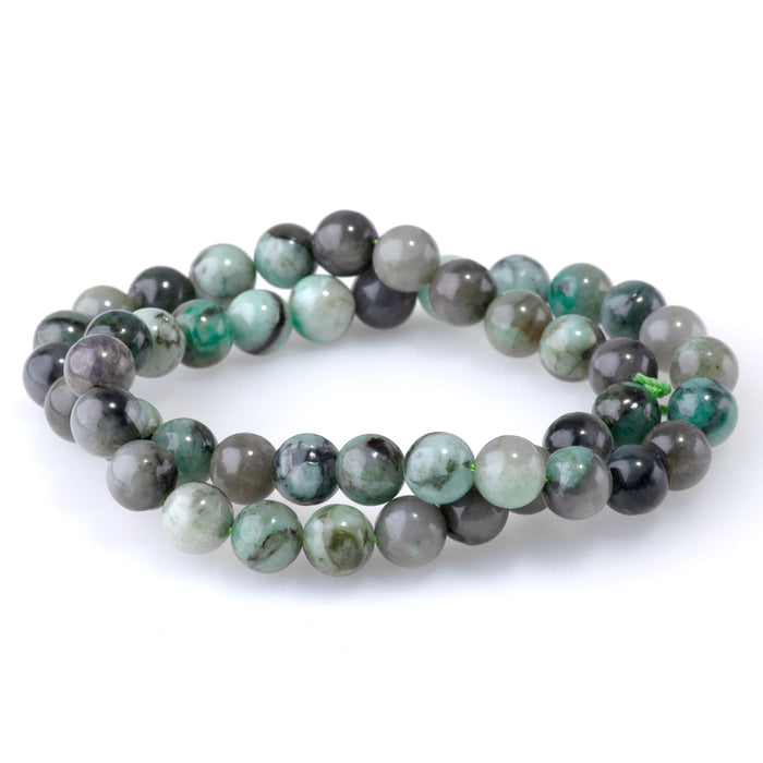 Emerald 8mm Round A Grade - 15-16 Inch