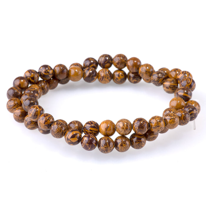 Elephant Skin Jasper 6mm Round - 15-16 Inch