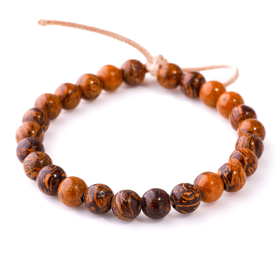 Elephant Skin Jasper 8mm Round - Large Hole Beads — Dakota Stones