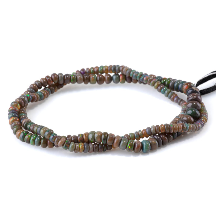 Ethiopian Opal 1.5x2.5-4x6mm Graduated Irregular Rondelle - 18 Inch