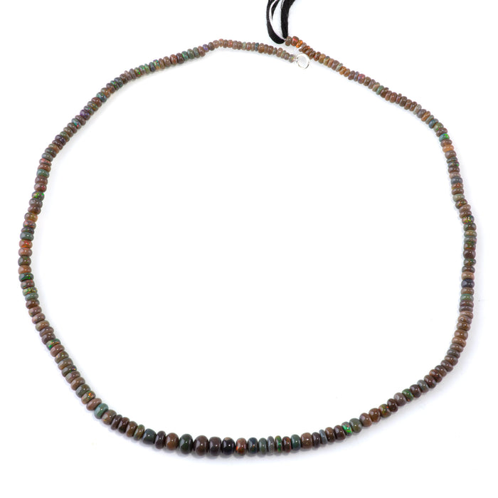 Ethiopian Opal 1.5x2.5-4x6mm Graduated Irregular Rondelle - 18 Inch