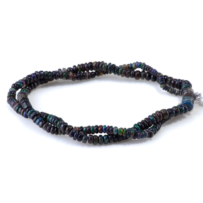 Ethiopian Opal 1x2-3x4mm Graduated Irregular Rondelle - 15-16 Inch