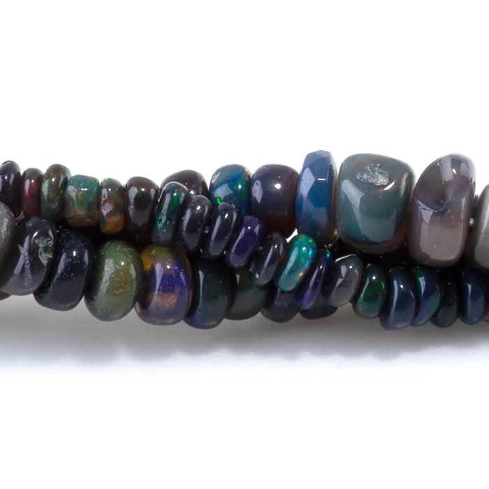 Ethiopian Opal 1x2-3x4mm Graduated Irregular Rondelle - 15-16 Inch