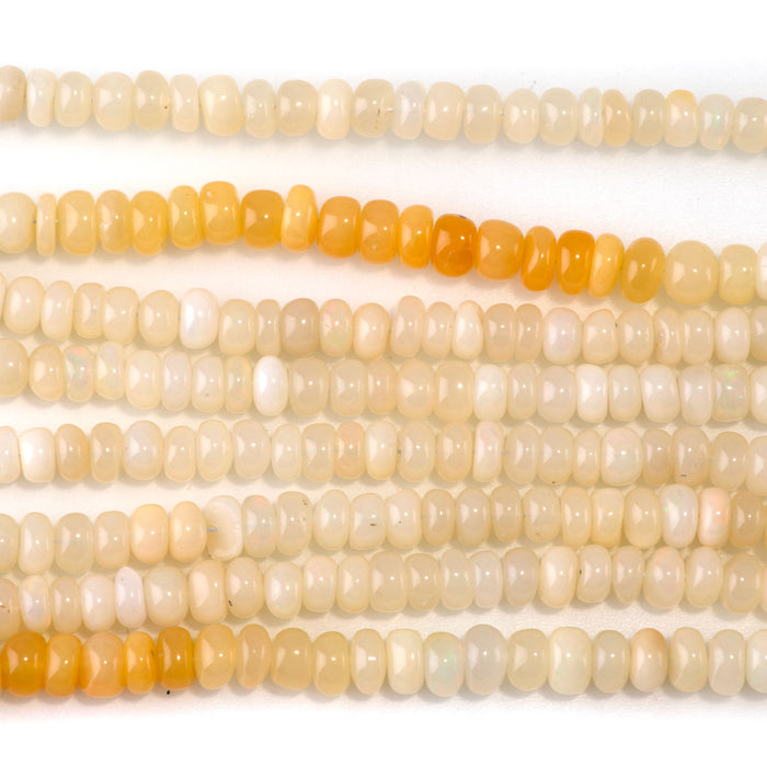 Ethiopian Opal 2-3x5-6mm Ombre Irregular Rondelle Beads - 15-16 Inch