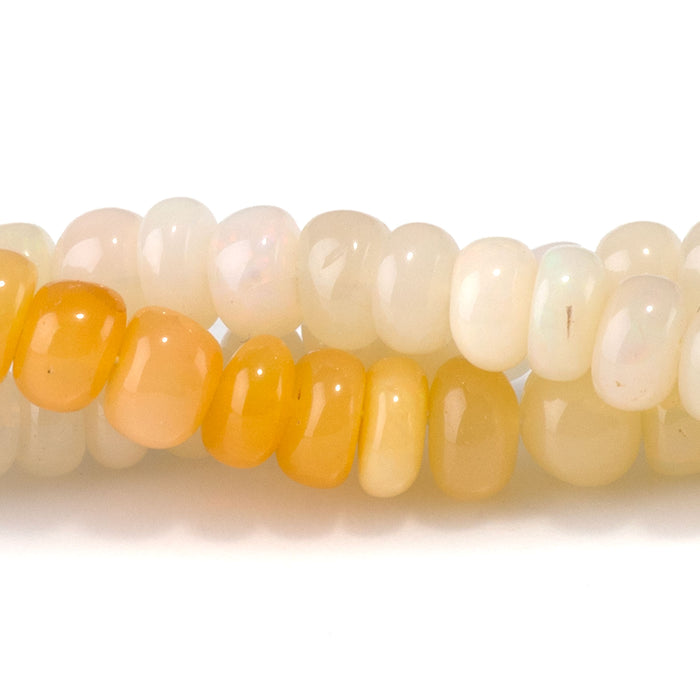 Ethiopian Opal 2-3x5-6mm Ombre Irregular Rondelle Beads - 15-16 Inch