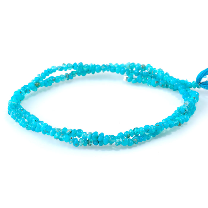 Ethiopian Opal 3x5mm (Dyed) Blue Chip - 17 Inch