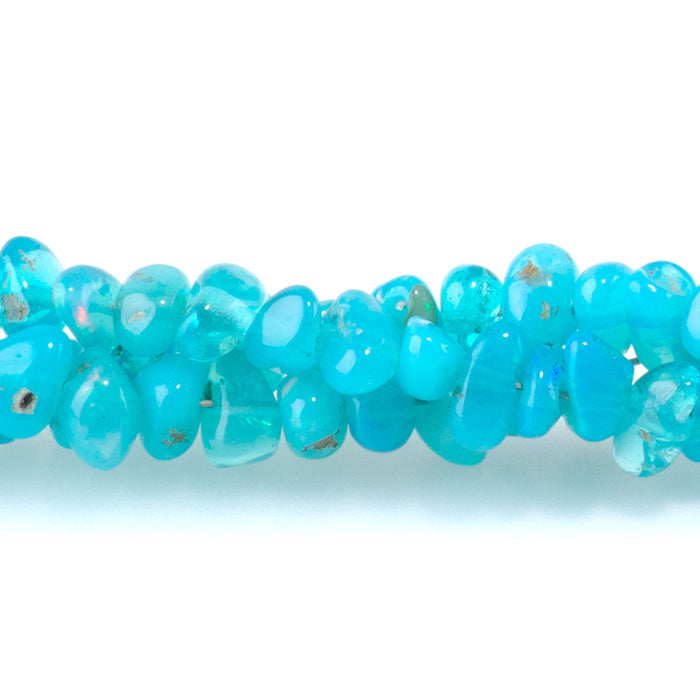 Ethiopian Opal 3x5mm (Dyed) Blue Chip - 17 Inch