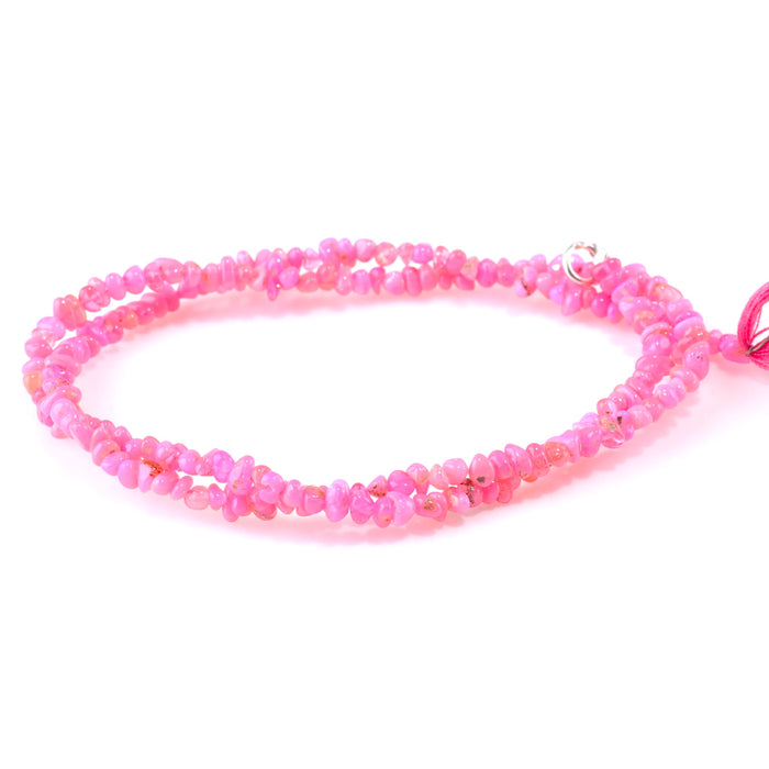 Ethiopian Opal 3x5mm (Dyed) Hot Pink Chip - 17 Inch