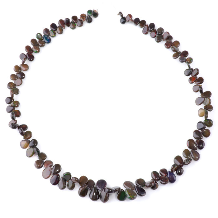 Ethiopian Opal 5-10mm Heart Brown - 15-16 Inch